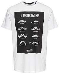 ONLY&SONS Pánske tričko ONSMSAXON SLIM SS TEE Bright White L