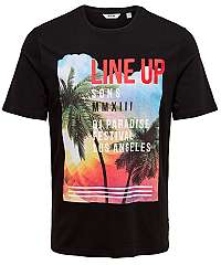 ONLY&SONS Pánske tričko Pacifica Ss Fitted Tee Camp Black S