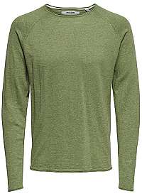 ONLY&SONS Pánsky sveter Andreas 12 Raglan Crew Neck Knit Reg Olive Branch XL
