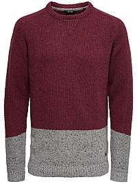 ONLY&SONS Pánsky sveter Bole Naps Knit Cabernet M