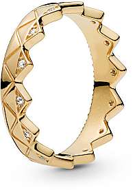 Pandora Luxusné pozlátený prsteň Korunka 168033CZ mm