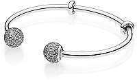 Pandora Luxusný strieborný náramok 596438CZ 17,5 cm
