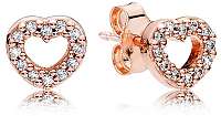 Pandora Nežné srdiečkové náušničky s kryštálmi0528CZ