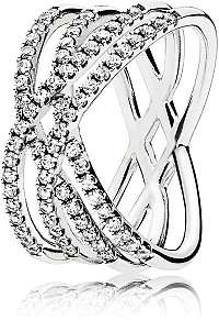 Pandora Oslnivý strieborný prsteň 196401CZ mm