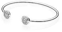 Pandora Pevný otvorený náramok zo striebra 590528CZ 17,5 cm