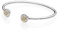 Pandora Pevný strieborný náramok s kryštálmi 596274CZ 17,5 cm