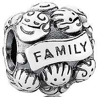 Pandora Strieborný korálik Láska k rodine 791039