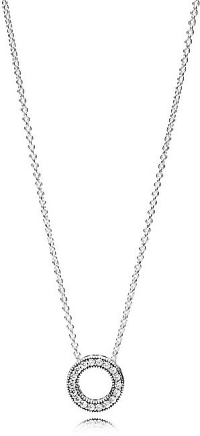Pandora Strieborný náhrdelník s trblietavým príveskom7436CZ-45 (retiazka, prívesok)