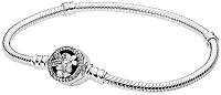 Pandora Strieborný náramok s kvetinovým zapínaním 590744CZ 20 cm