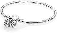 Pandora Strieborný náramok s trblietavým zámkom 597092CZ 18 cm