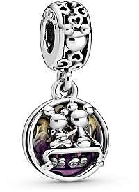 Pandora Strieborný prívesok Disney Mickey a Minnie navždy 798866C01