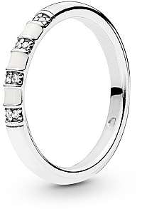 Pandora Strieborný prsteň s trblietavými kamienkami 198052CZ 56 mm