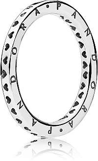 Pandora Strieborný prsteň so srdiečkami 197133 mm