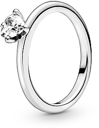 Pandora Strieborný prsteň so srdiečkom 198691C01 56 mm