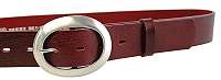 Penny Belts Dámsky kožený opasok 11895 Tmavo Červený 100 cm
