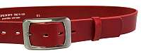 Penny Belts Dámsky kožený opasok 16293 Červený 100 cm