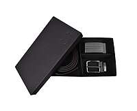 Penny Belts Darčekový set opasku6-020-22 a 8PS tmavo hnedý