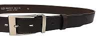 Penny Belts Pánsky kožený spoločenský opasok-020-19-40 Tmavo Hnedý 90 cm