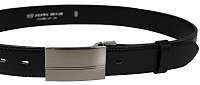 Penny Belts Pánsky kožený spoločenský opasok-020-1PS-60 Čierny 95 cm