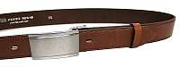 Penny Belts Pánsky kožený spoločenský opasok-020-4PS-48 Hnedý 100 cm