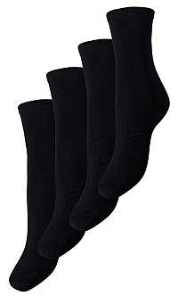 Pieces 4 PACK - dámske ponožky 17098332 Black-38