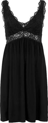 Pieces Dámska nočná košieľka PCJASMIN NIGHT DRESS Black L