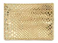 Pieces Dámska peňaženka PCNAINA LEATHER SNAKE CARDHOLDER Gold Colour snake