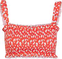 Pieces Dámska plavková podprsenka PCNIKITA 17101700 High Risk Red AOP: FLOWER PRINT L