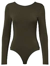 Pieces Dámske body PCHENRIETTA LS Bodystocking PB Forest Night M