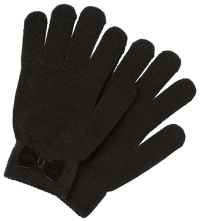 Pieces Dámske rukavice PCNEW BUDDY BOW GLOVE Black