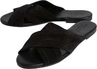 Pieces Dámske šľapky Marnie Suede Sandal Black