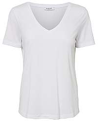 Pieces Dámske tričko Lucy Ss V-neck Top Noos Bright White M