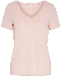 Pieces Dámske tričko Lucy Ss V-neck Top Noos Peach Skin M