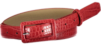 Pieces Dámsky opasok PCHEATHER JEANS BELT Racing Red 90 cm