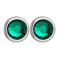 Preciosa Náušnice Carlyn s kryštálom Emerald 7235 66