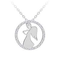 Preciosa Nežný strieborný náhrdelník Angelic Love95 00