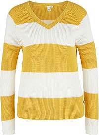 Q/S designed by Dámsky sveter.002.61.2779 .15G0 Gold en yellow stripes XS