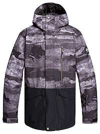 Quiksilver Pánska bunda Mission Printed Block Jk Black Matte Painting EQYTJ03237-KVM9 L