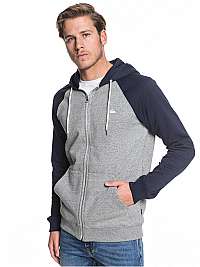 Quiksilver Pánska mikina Everyday Zip Light Grey Heather/Navy Blazer EQYFT03849-XSBS S