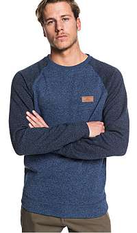 Quiksilver Pánska mikina Keller Block Crew Blue Nights Heather EQYFT04014-BSTH M