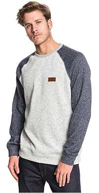 Quiksilver Pánska mikina Keller Block Crew Light Grey Heather EQYFT04014-SGRH M