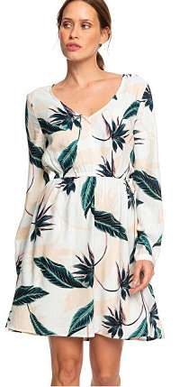 Roxy Dámske šaty Heatin Up Snow White Lunar Flower ERJWD03357-WBK6 M