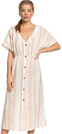 Roxy Dámske šaty Joyful Noise Ivory Cream Nam Nam Stripe s ERJWD03419-TFM3 S