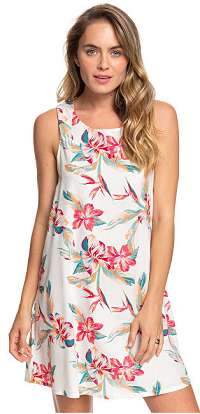 Roxy Dámske šaty Tranquility Vibes Snow White Tropic Call ERJWD03410-WBK7 XL