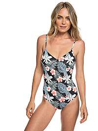 Roxy Jednodielne plavky Pt Beach Classics Basic 1 pce Anthracite Tropicalababa Swim ERJX103165-KVJ8 L