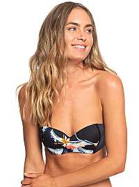 Roxy Plavková podprsenka Dreaming Day Reg Mold Bandeau Anthracite Tropical Love S ERJX303872-KVJ6 M