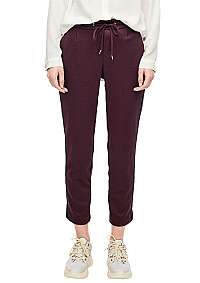 s.Oliver Dámske nohavice TROUSERS Bordeaux Glen check 14.910.76.5049.49R5