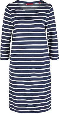 s.Oliver Dámske šaty 14.003.82.2968.58G9 Dark steel blue stripes