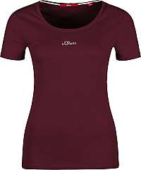 s.Oliver Dámske tričko T-SHIRT Shortsleeve Bordeaux 14.910.32.5070.4906