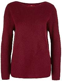 s.Oliver Dámsky sveter Pullover LONGSLEEVE Bordeaux 14.910.61.6417.4906
